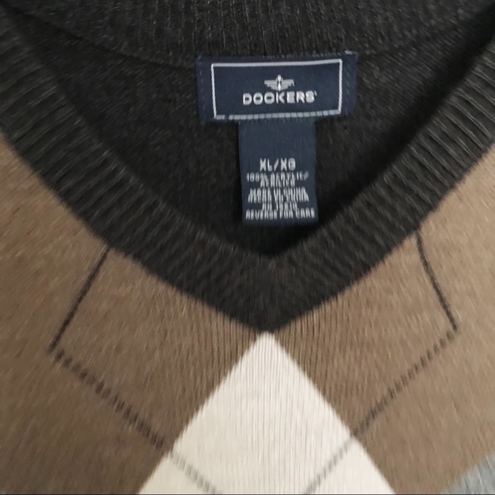 Dockers Argyle Sweater Vest Size XL - Picture 4 of 6